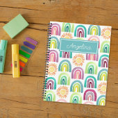 ブルーレインボーズ&サンズパターンキッズ新学期 ノートブック