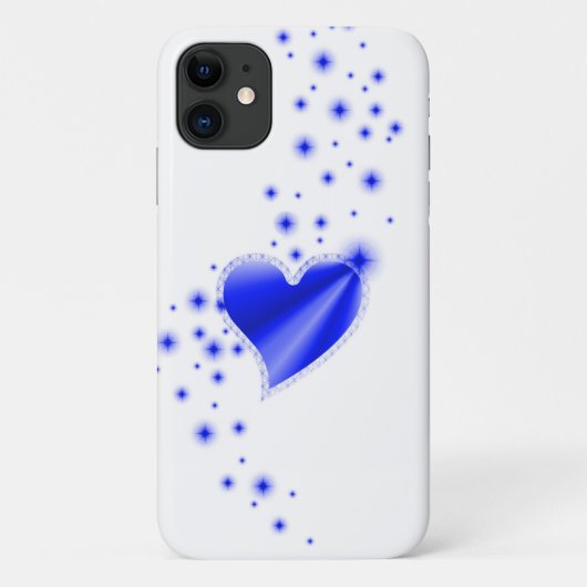 ブルーレインボーハート星 Case-Mate iPhoneケース (裏面)