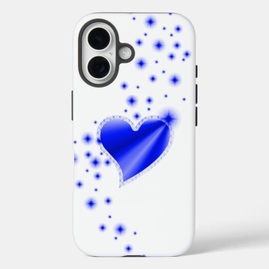 ブルーレインボーハート星 Case-Mate iPhoneケース (裏面)