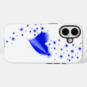 ブルーレインボーハート星 Case-Mate iPhoneケース (裏面 (横))