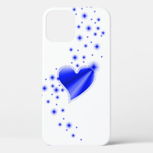 ブルーレインボーハート星 Case-Mate iPhoneケース (裏面)