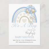 ブルーレインボーバジェットベビーシャワー ポストカード (正面)