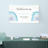 ブルーレインボーバースデーパーティーウェルカムバナー 横断幕 (トレードショー)