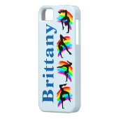 ブルーレインボーパーソナライズされたギムナストIPHONEケース Case-Mate iPhoneケース (裏面左)