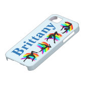 ブルーレインボーパーソナライズされたギムナストIPHONEケース Case-Mate iPhoneケース (下部)