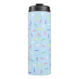 ブルーレインボーフラッシング紙吹雪おもしろいカラフル タンブラー