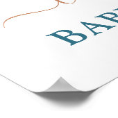 ブルーレインボーベビーシャワーウェルカムサイン ポスター (角)