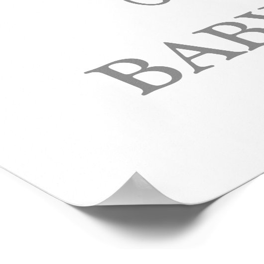 ブルーレインボーベビーシャワーボーイウェルカムサイン ポスター (角)