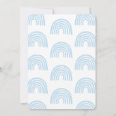 ブルーレインボーベビーシャワーボーイ招待状 招待状 (裏面)