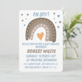 ブルーレインボーベビーシャワーボーイ 招待状 (スタンド正面)