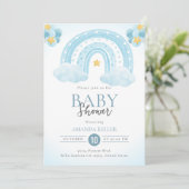 ブルーレインボーベビーシャワー招待状 招待状 (スタンド正面)