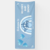 ブルーレインボーベビーシャワー 横断幕 (縦)