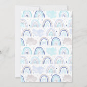 ブルーレインボーボーイベビーシャワー 招待状 (裏面)