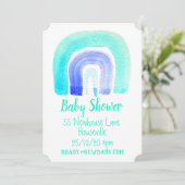 ブルーレインボーボーイベビーシャワー 招待状 (スタンド正面)
