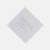 ブルーレインボーモダンとスターブルーベビーシャワー スタンダードカクテルナプキン (角)