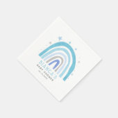 ブルーレインボーモダンボーイベビーシャワー スタンダードカクテルナプキン (角)