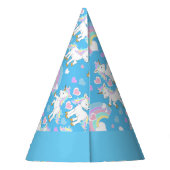 ブルーレインボーユニコーンパーティーハット パーティーハット (裏面)