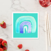 ブルーレインボーラブウォーターカラー スタンダードカクテルナプキン (インサイチュ)