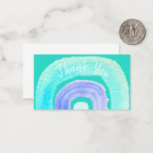 ブルーレインボーラブウォーターカラー ノートカード (正面/裏面インサイチュ)