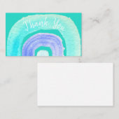 ブルーレインボーラブウォーターカラー ノートカード (正面/裏面)