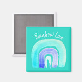 ブルーレインボーラブウォーターカラー マグネット (正面/裏面)