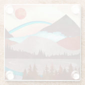 ブルーレインボーランドスケープ ガラスコースター (裏面)