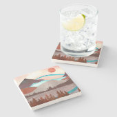 ブルーレインボーランドスケープ ストーンコースター (横)