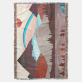 ブルーレインボーランドスケープ スローブランケット (正面縦)