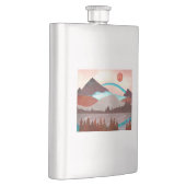 ブルーレインボーランドスケープ フラスク (右)