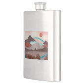 ブルーレインボーランドスケープ フラスク (左)