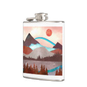 ブルーレインボーランドスケープ フラスク (左)