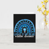 ブルーレインボー自閉症の意識を高める カード (黄色い花)