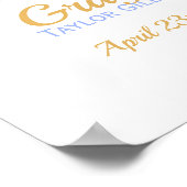 ブルーレインボー誕生日付子供部屋 ポスター (角)