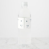 ブルーレインボー 誕生日パーティー 水筒 ラベル (裏面)