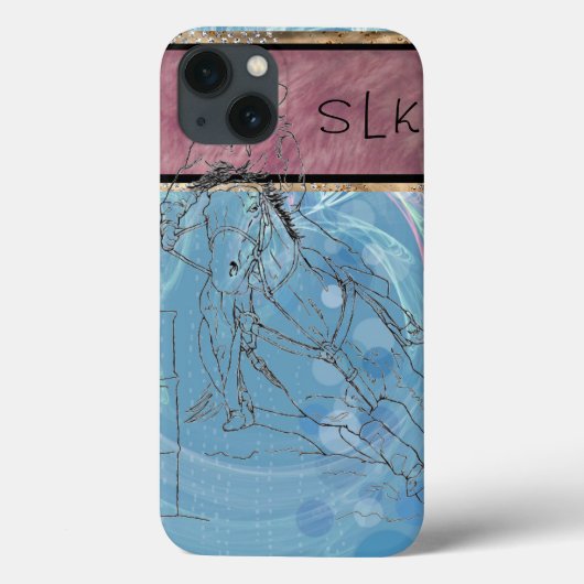 ブルーレインモノグラムバレルレーサー Case-Mate iPhoneケース (裏面)