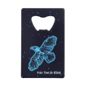 ブルーレイヴン白熱［赤熱］光を放つオンスターズ クレジットカード栓抜き (正面)