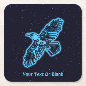 ブルーレイヴン白熱［赤熱］光を放つオンスターズ スクエアペーパーコースター (正面)