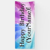 ブルーレイ/パープルレイパーソナライズされた誕生日パーティバナー 横断幕 (縦)