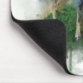 ブルーレオパードCatahoula in水彩画 マウスパッド (コーナー)