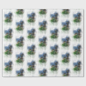 ブルーレオパードCatahoula in水彩画 ラッピングペーパー (フラット)