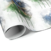 ブルーレオパードCatahoula in水彩画 ラッピングペーパー (ロールコーナー)