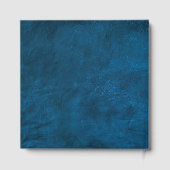 ブルーレザーの卒業用銀箔 ゲストブック (裏面)