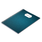 ブルーレザーノート。 ノートブック (左側)