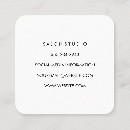 ブルーレザーフェイク/金ゴールドブラシ スクエア名刺 (裏面)