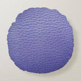 ブルーレザー王室のルックプリントラウンドピロー ラウンドクッション
