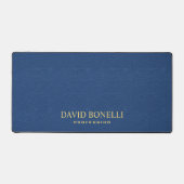 ブルーレザー男らしの名エレガント前 デスクマット (正面)