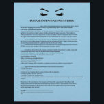 ブルーレザー睫毛延長同意型枠 チラシ<br><div class="desc">まつげエクステンション同意型枠は、あなたのLashエクステンションのビジネスに最適である。このモダン洗練された同意型枠デザインは、華やかさ、女性の睫毛のイラストレーションミニマルは、タイトルとブロックを備えている。プリントされたライトブルーのレザーの背景に対して贅沢にすべての情報に基づいた同意詳細を挿入することができる。レザーは印刷効果が必要救済か？citronelladesign@gmail.comまでメールして下さい。私はあなたにとても嬉し救済い</div>