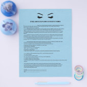 ブルーレザー睫毛延長同意型枠 チラシ (シングル)