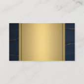 ブルーレザー金ゴールドメタリック名刺 名刺 (裏面)