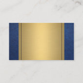 ブルーレザー金ゴールドメタル 名刺 (裏面)